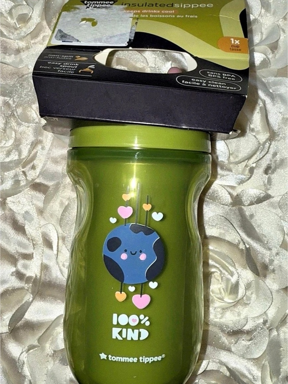 Tommee Tippee Insulated Sipee Cup Green Insulated Sippy Cup 12m+ NWT 9fl